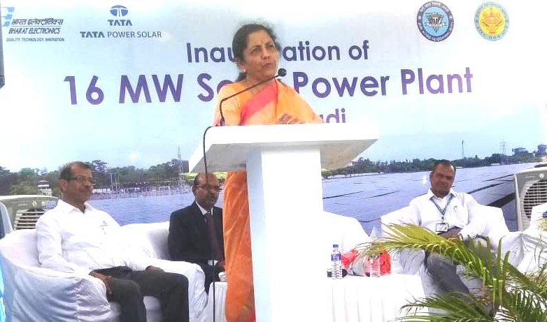 Raksha Mantri Inaugurates 16 MW Solar Power-Plant set up by BEL