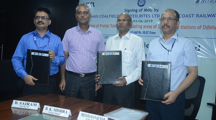 MCL to Construct Prefab toilets in All Railway Stations of Odisha