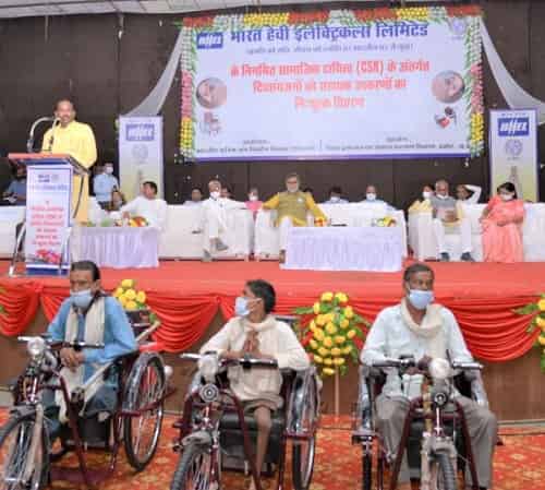 BHEL Organised Aid Distribution Camp For Differently-Abled Persons