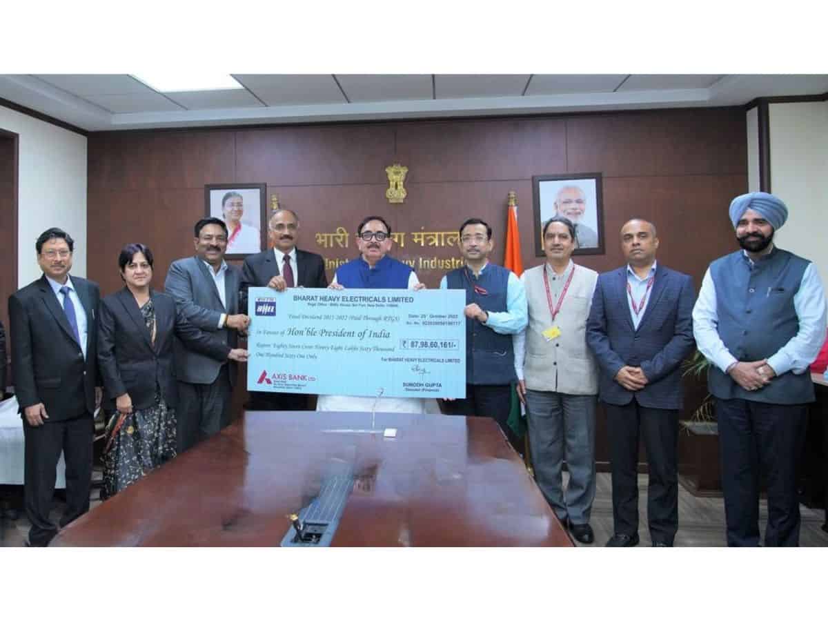 BHEL pays Rs.88 Cr Final Dividend for FY 2021-22 to Govt