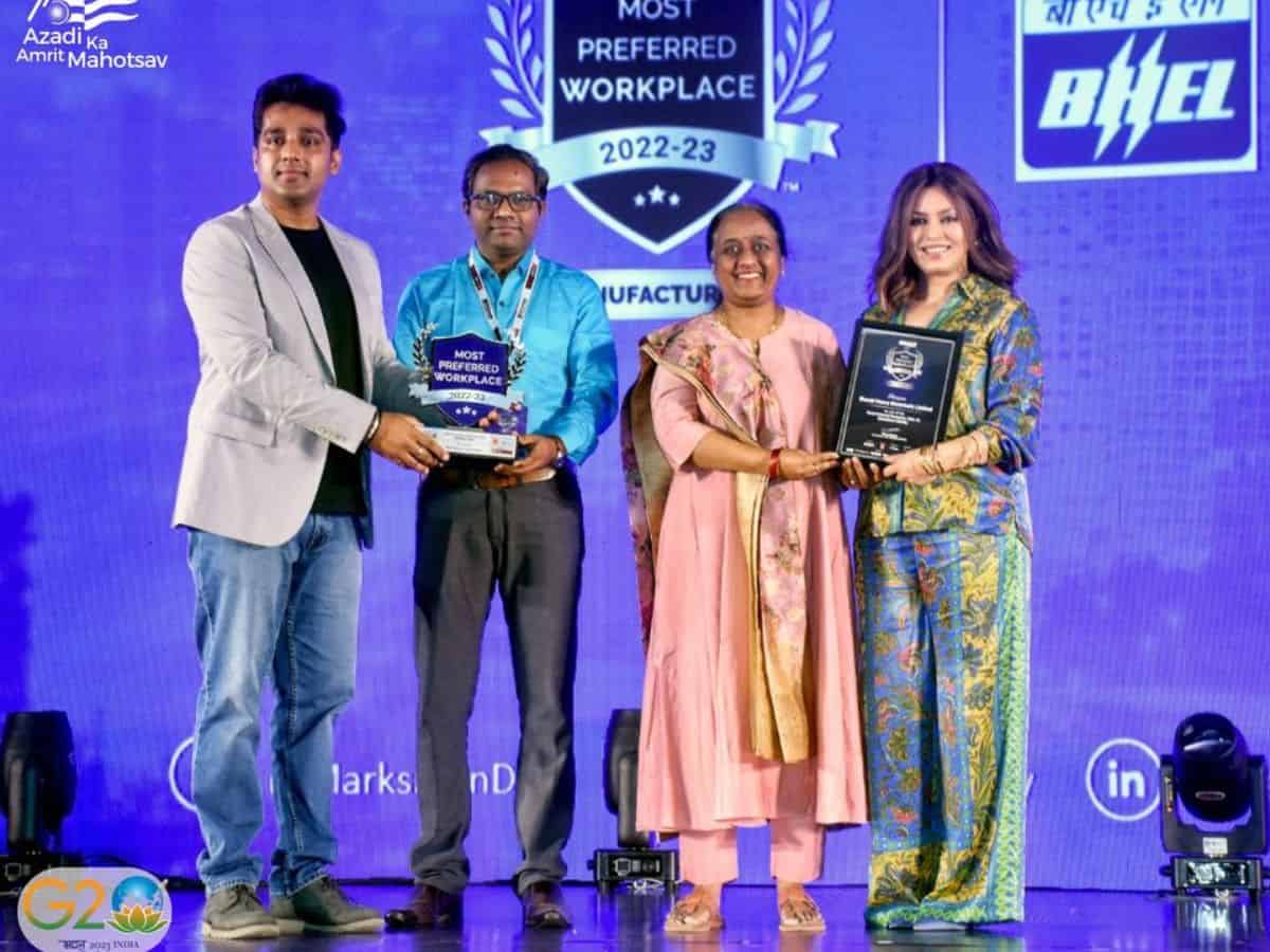 BHEL recognised as the 'Most Preferred Workplace in Manufacturing 2022-23'
