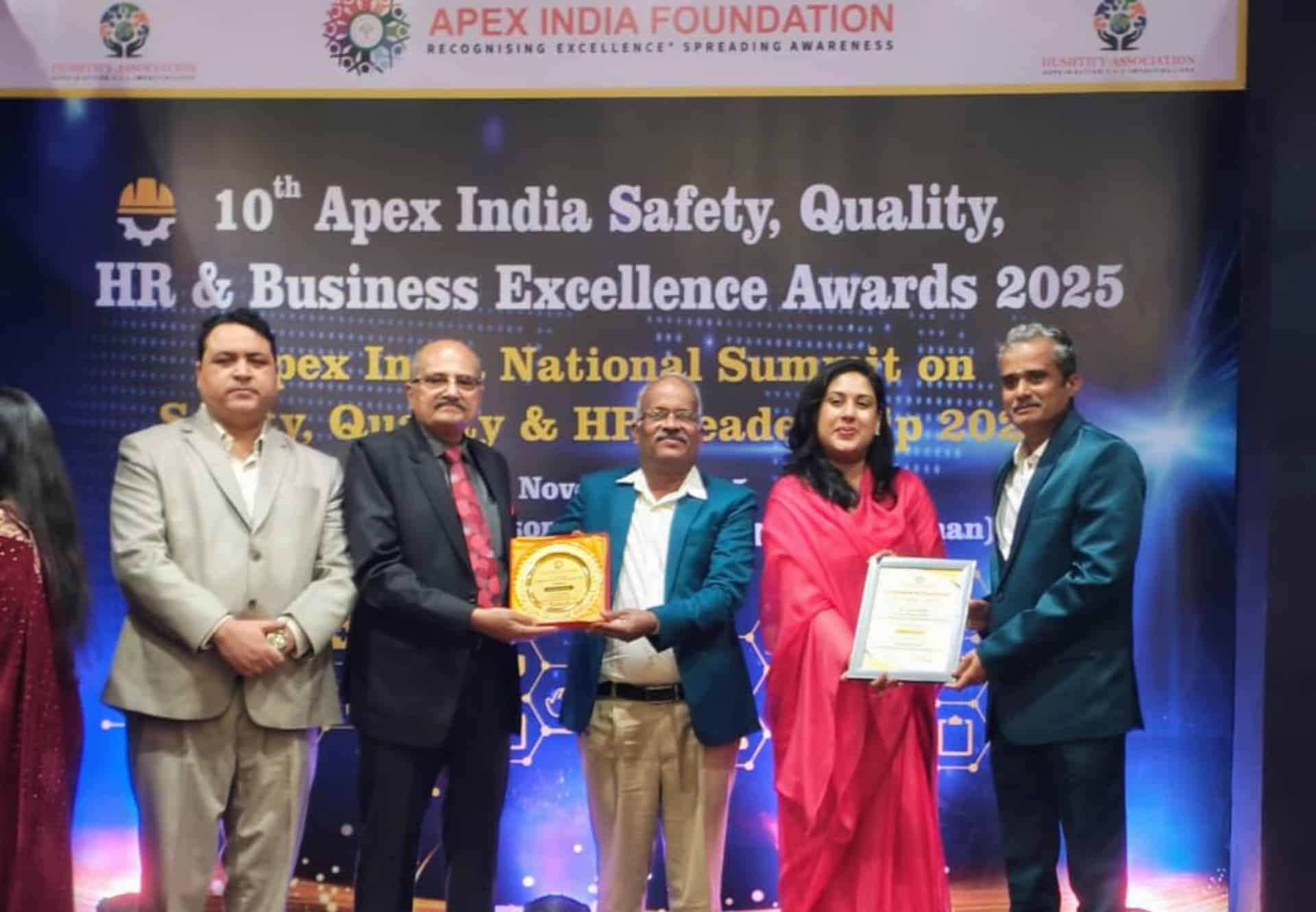 NLCIL Mine-I Secures Platinum Award for Excellence in Occupational Health & Safety