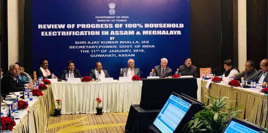 Power Secretary Reviewed the Progress of Household Electrification in Assam and Meghalaya