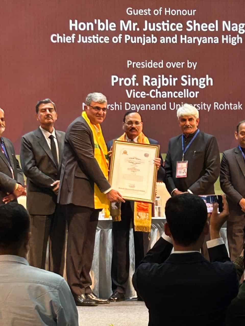 Shri. Rakesh Kumar Former CMD NLCIL Honoured at Maharshi Dayanand University Golden Jubilee by CJI Justice Surya Kant