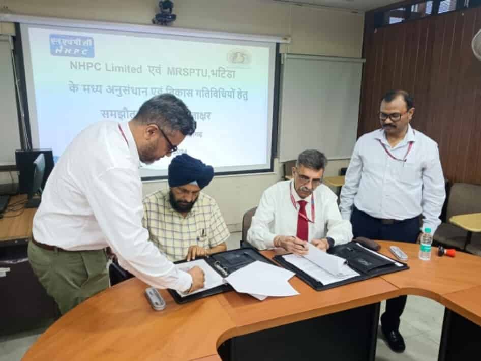 MRSPTU and NHPC Join hands for Advance Crucial Development Projects