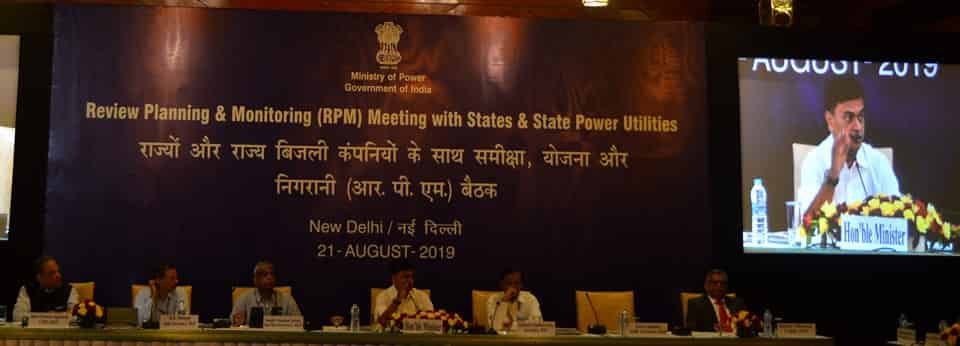 Power Minister Shri R K Singh chairing RPM Meeting with officials to review Power Sector