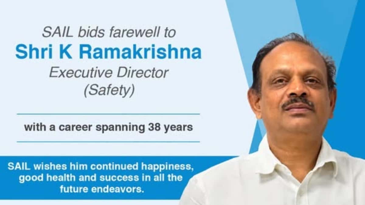 SAIL Bids Farewell to ED (Safety) K Ramakrishna After 38-Year Career