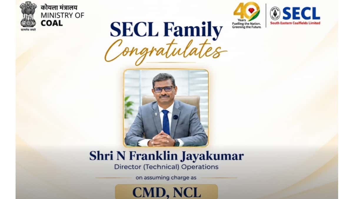 SECL Congratulates N. Franklin Jayakumar on Becoming CMD of NCL