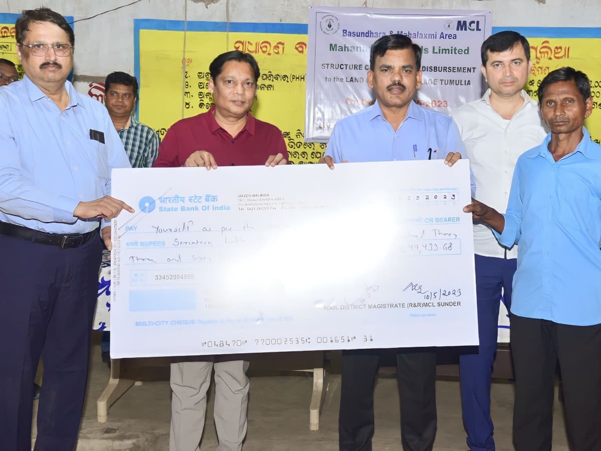 MCL disburses over 11 Crores to Land Oustees
