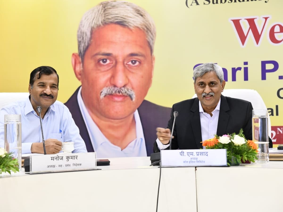 P M Prasad, Chairman, Coal India Limited, on WCL visit