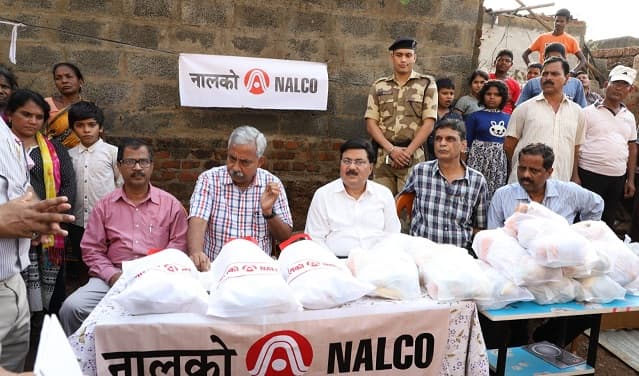 NALCO helping hand to Cyclone-hit people in Odisha