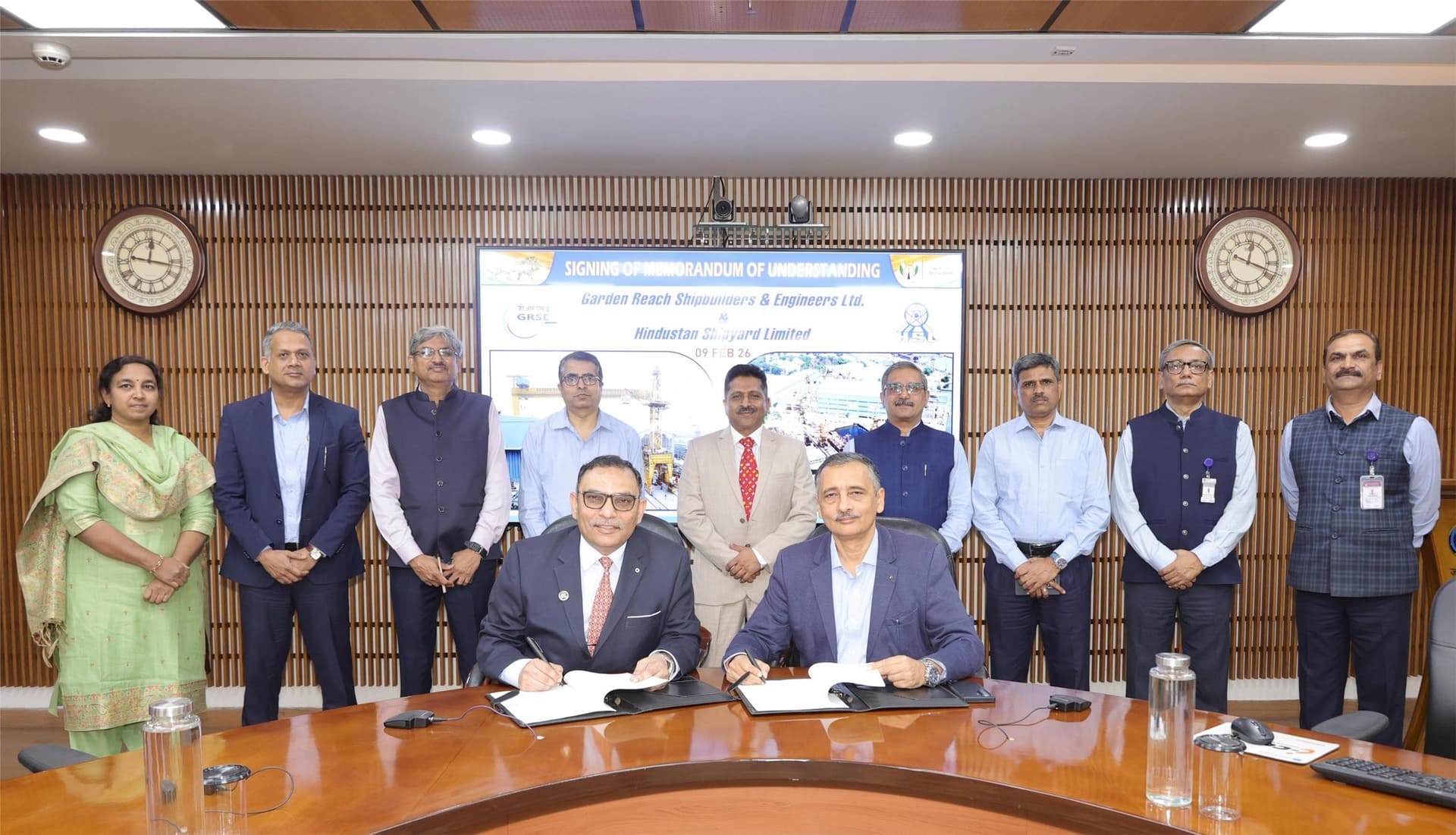 GRSE and HSL Sign MoU to boost Atmanirbharta in Shipbuilding