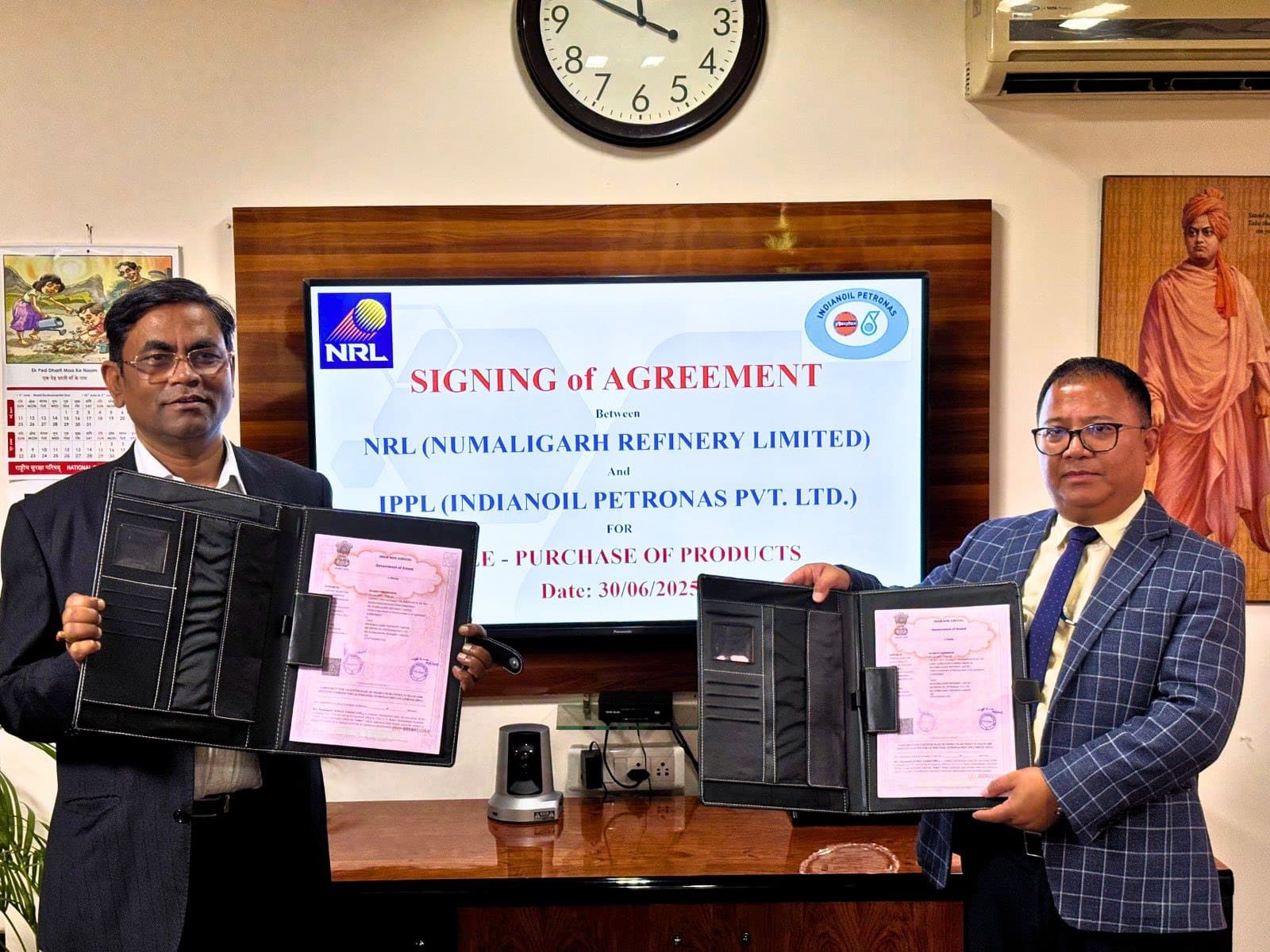 NRL and Indianoil Petronas Private Limited (IPPL) signed a Sale-Purchase Agreement
