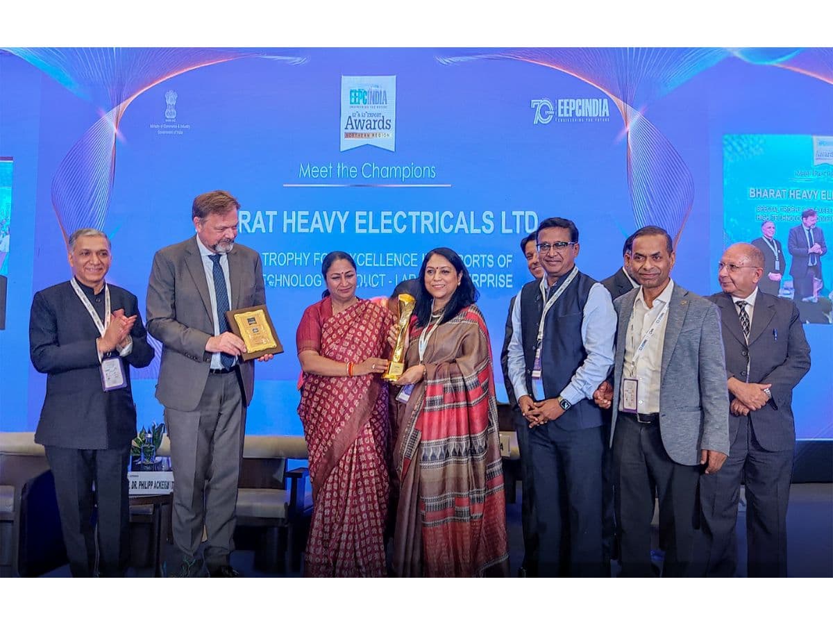 BHEL honoured for its outstanding performance in exports