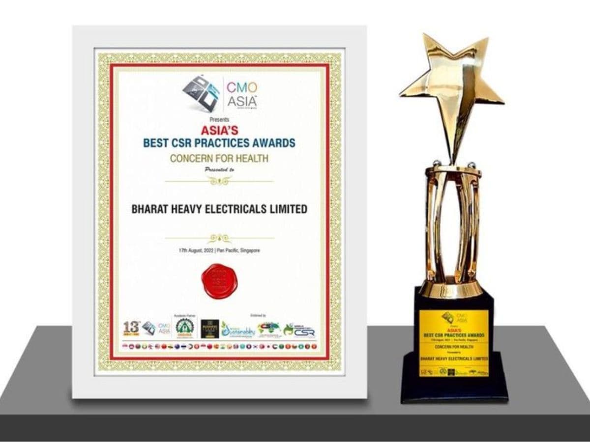 BHEL wins Asia's Best CSR practices Award