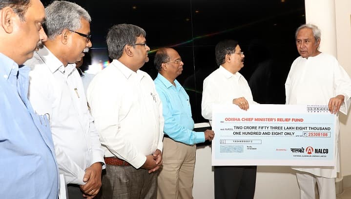 NALCO Employees Contributes One Day Salary to CM Relief Fund