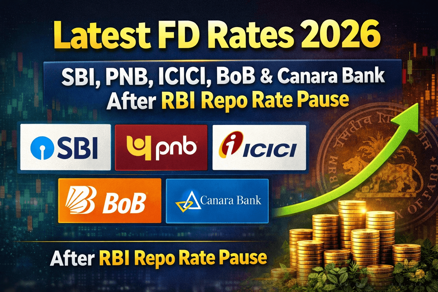 Latest FD Rates 2026: SBI, PNB, ICICI, BoB & Canara Bank After RBI Repo Rate Pause