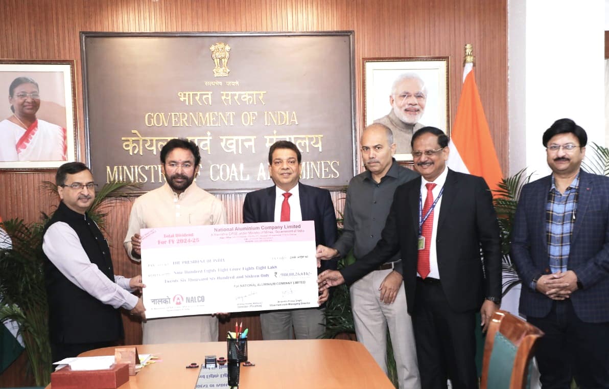 NALCO Pays Rs. 988.88 crore as dividend to Government of India for FY 2024-25