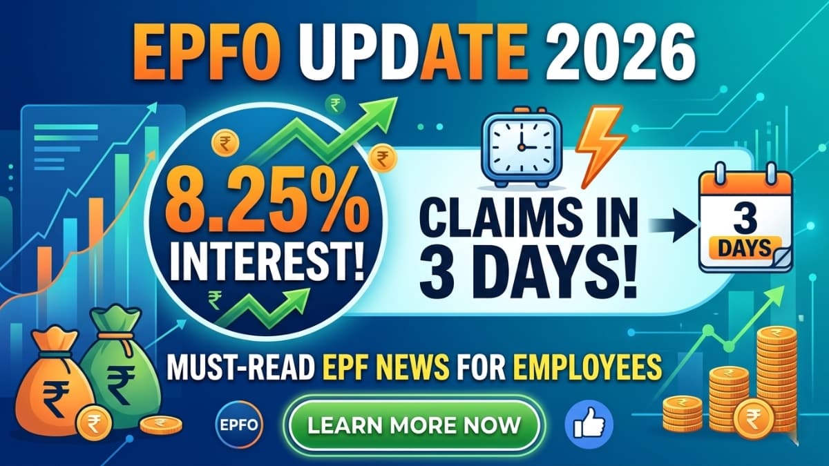 EPFO 8.25% Interest 2026: Claims in 3 Days – Must-Read Update!