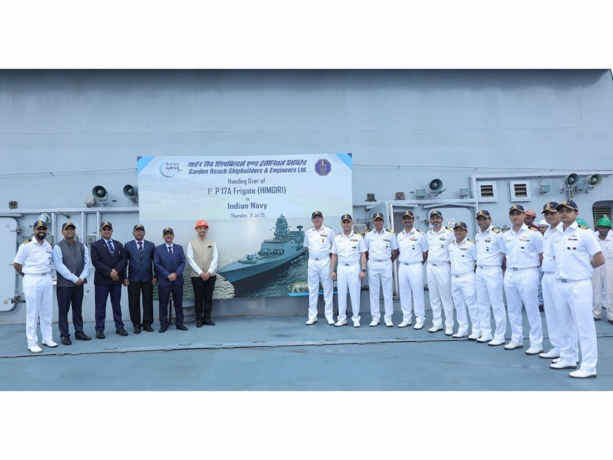 GRSE Delivers its 801st Vessel ‘Himgiri’, an Advanced P17A Frigate to Indian Navy