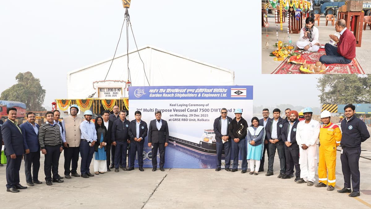  GRSE Strengthens Export Drive; Second MPV Takes Shape with Keel Laying - PSU Connect News