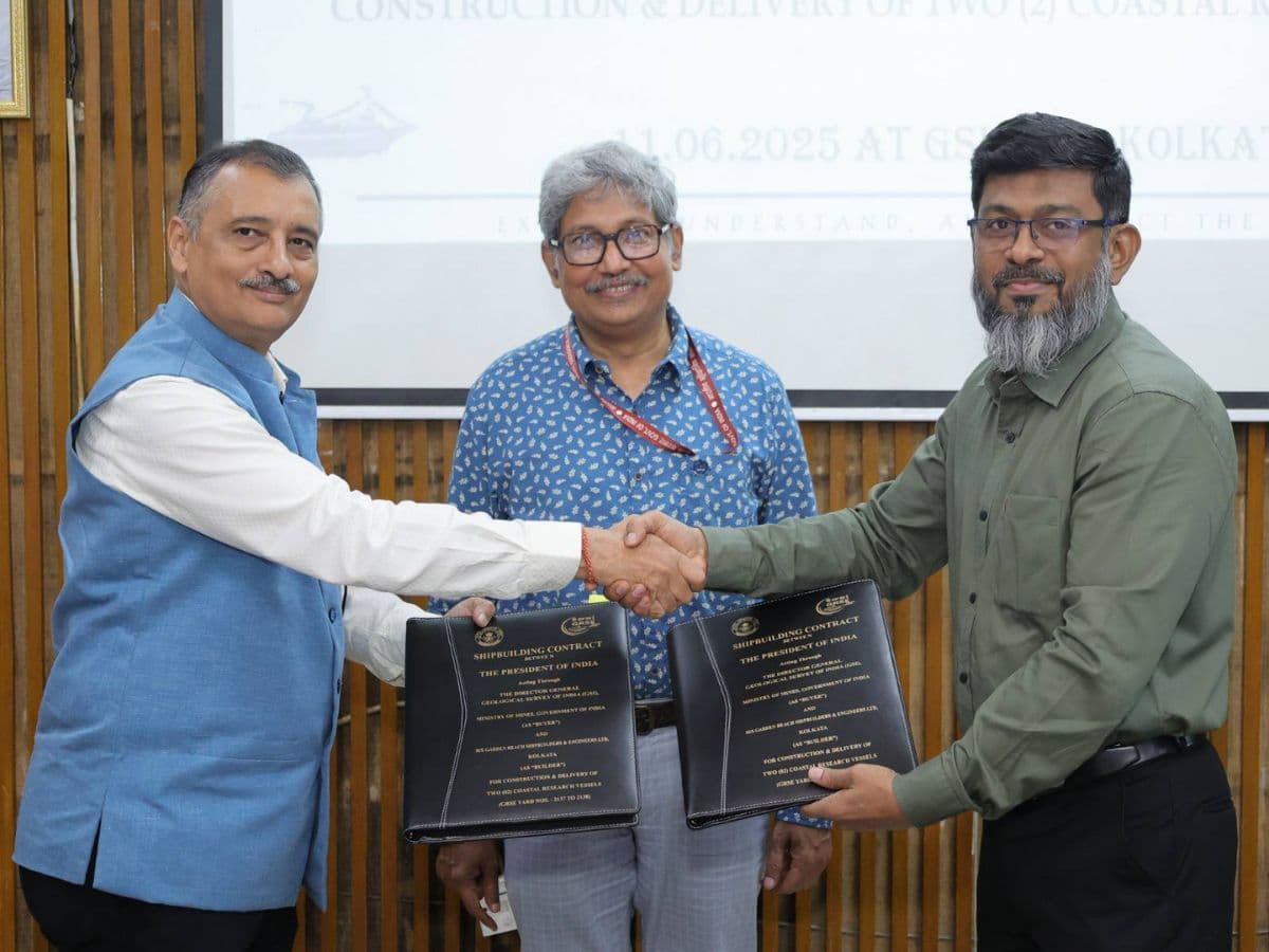 GRSE signs contract with GSI for two Coastal Research Vessels