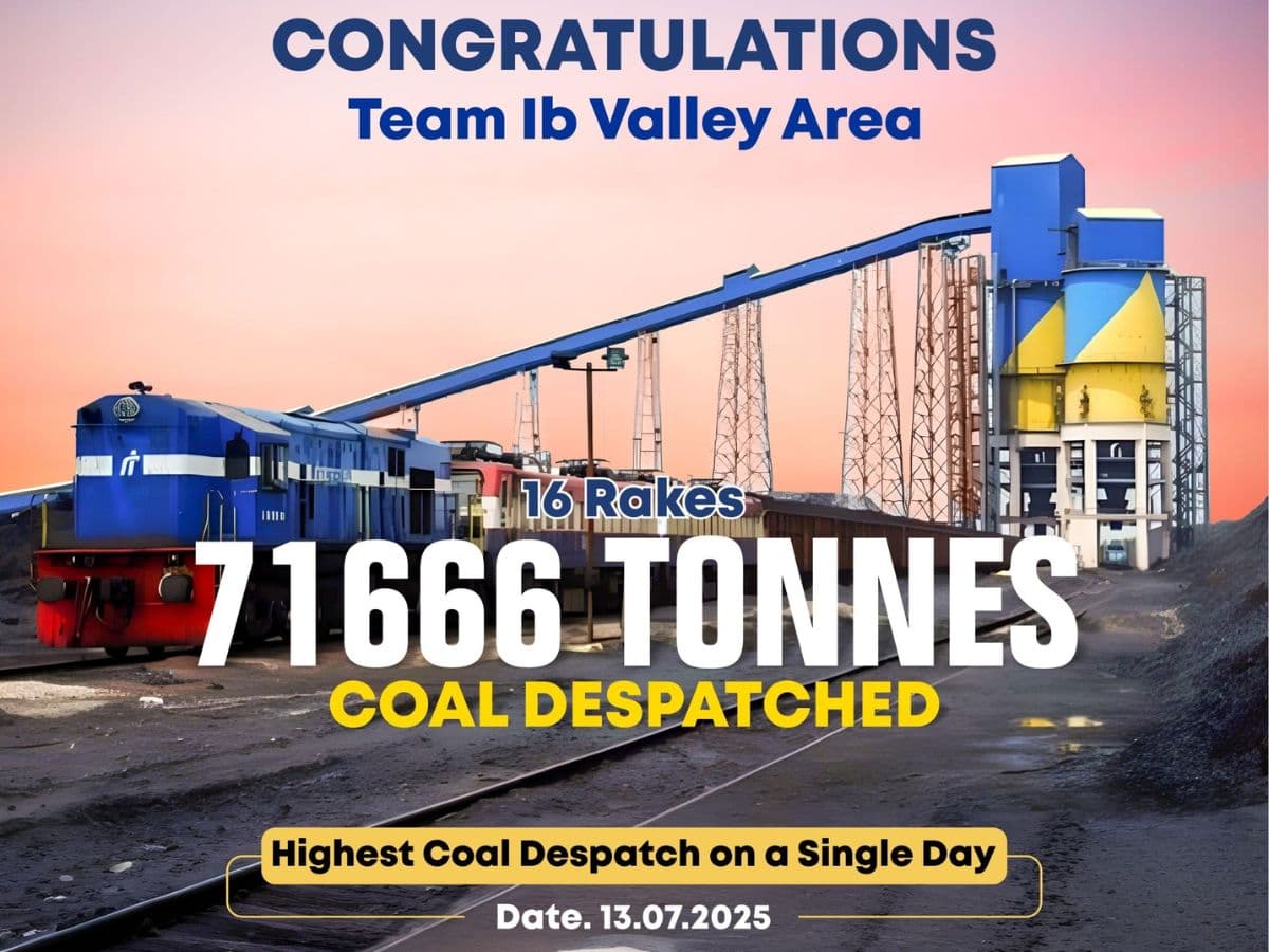 IB Valley Sets New Coal Dispatch Record: MCL Achieves Highest Single-Day Despatch of 71,666 Tonnes