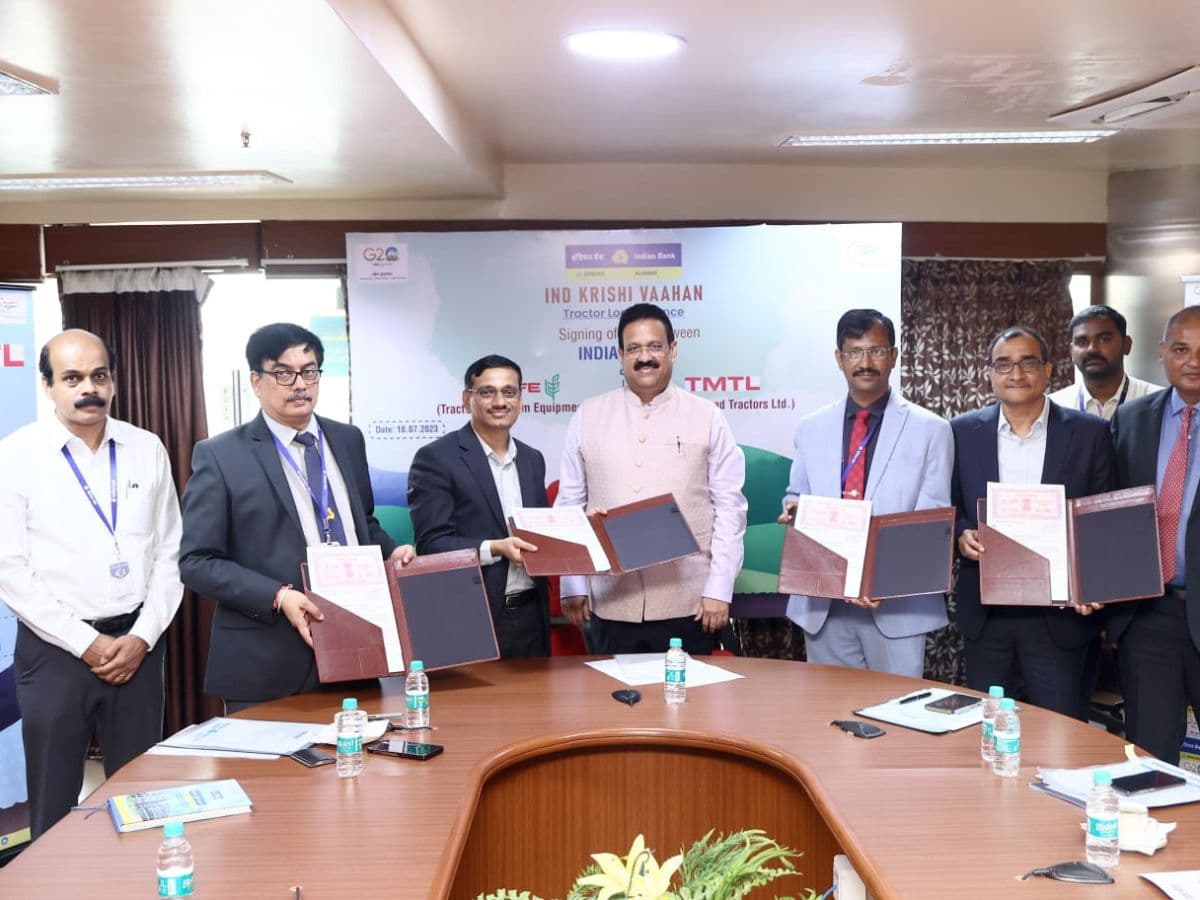 Indian Bank partnered with leading OEMs of Tractors
