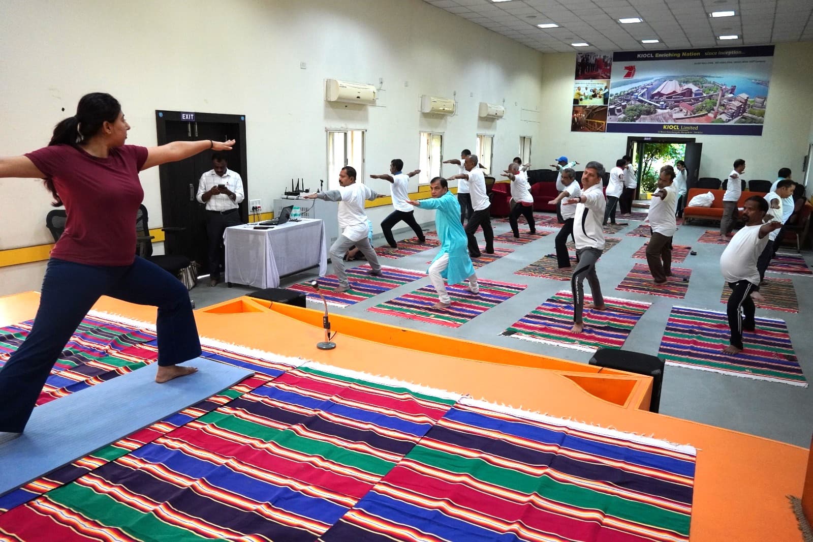 International Day June 2024 of Yoga celebrated at KIOCL Limited Bangalore