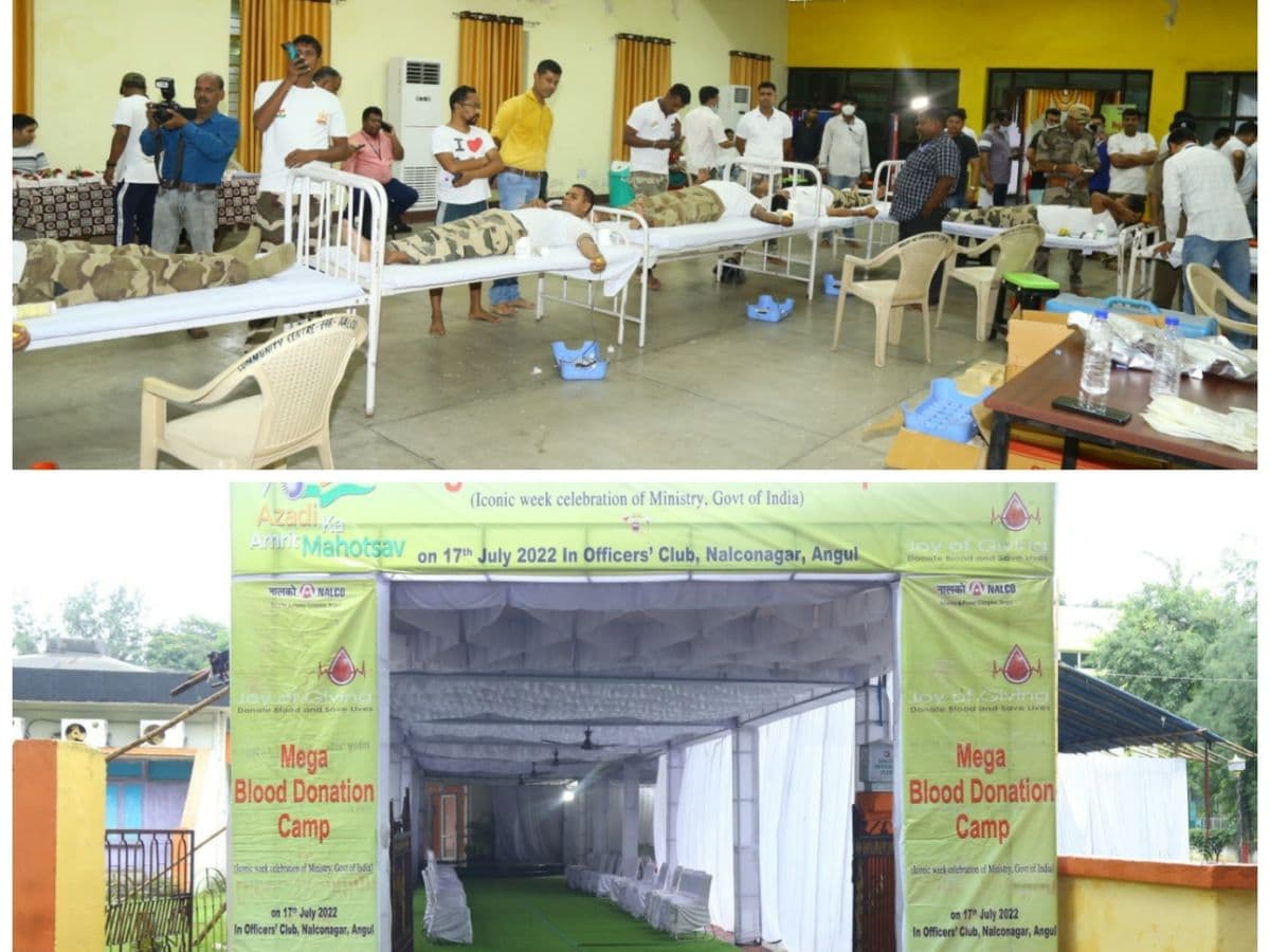 NALCO organised Mega Blood Donation Camp