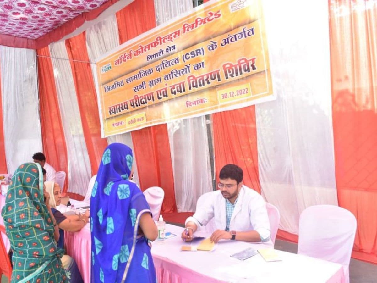 NCL Nigahi organized free health camp in domestic art