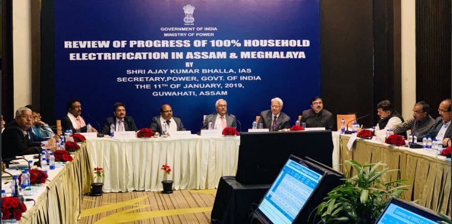 Power Secretary Reviewed the Progress of Household Electrification in Assam and Meghalaya