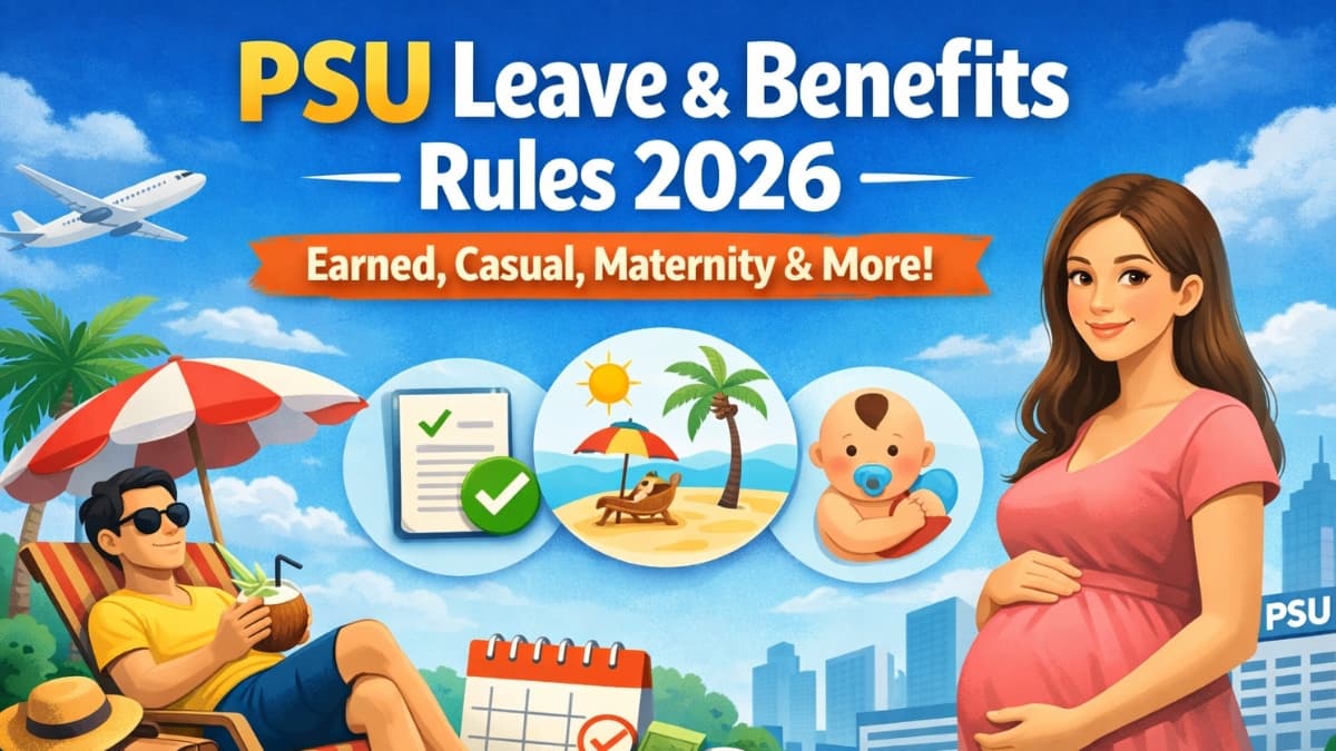 PSU Leave & Benefits Rules 2026: Earned, Casual, Maternity & More