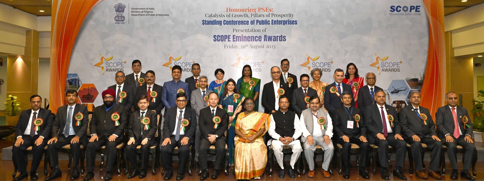 Hon'ble President of India confers SCOPE Eminence Awards to PSEs