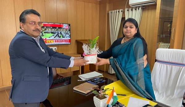 NTPC Regional Executive Director (Coal Mining) welcomed new DC, Hazaribag