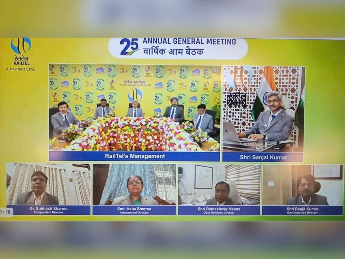 RailTel 25th AGM, CMD addressed shareholders and underlines strong financial performance