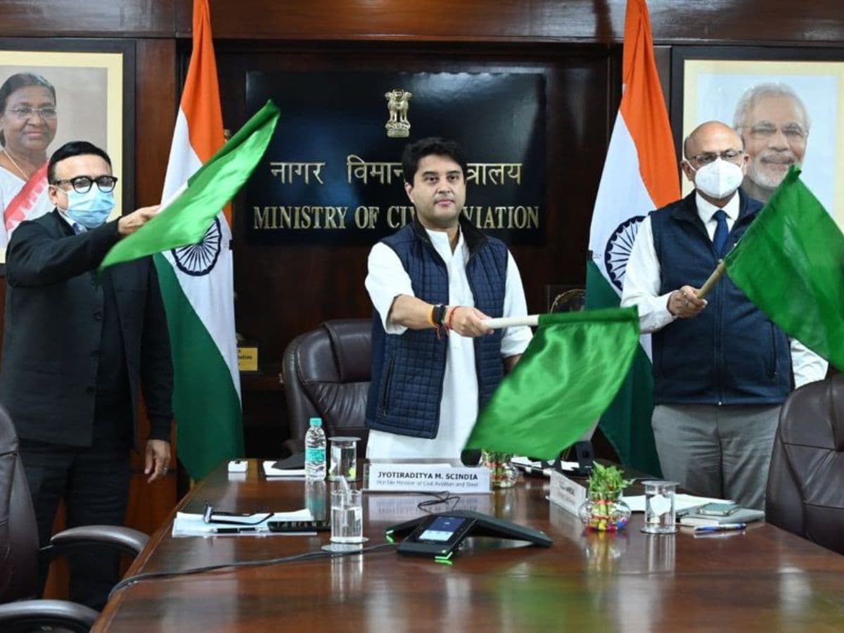 HMCA Jyotiraditya M Scindia inaugurated new air route Holongi-Kolkata-Mumbai