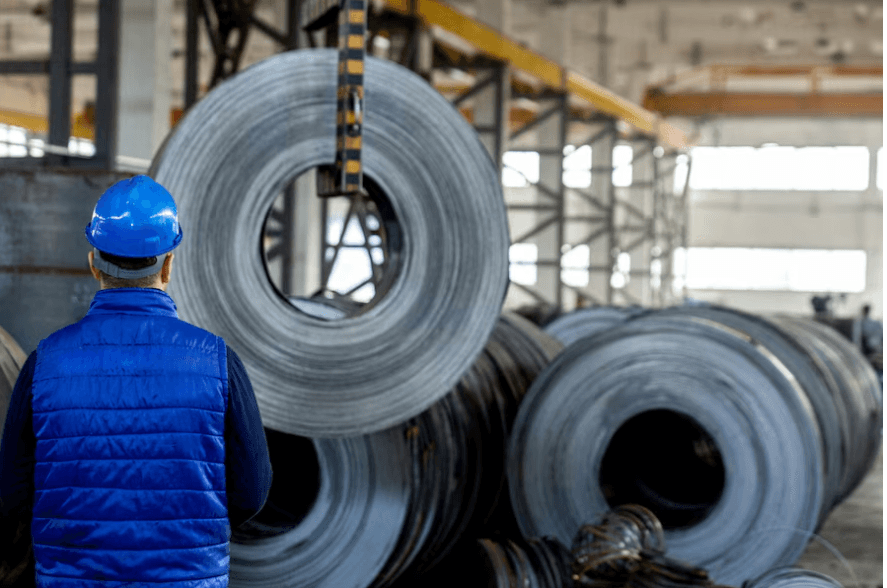 The intense heat and energy involved in transforming iron ore into steel at SAIL