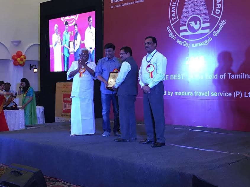 Airports Authority of India’s Chennai airport receives Tamil Nadu Tourism Award 2016
