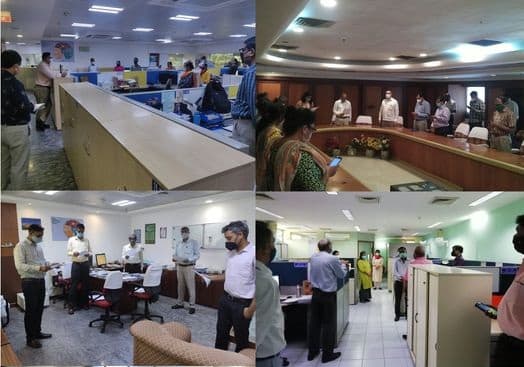 BHEL employees took the pledge war against Covid-19