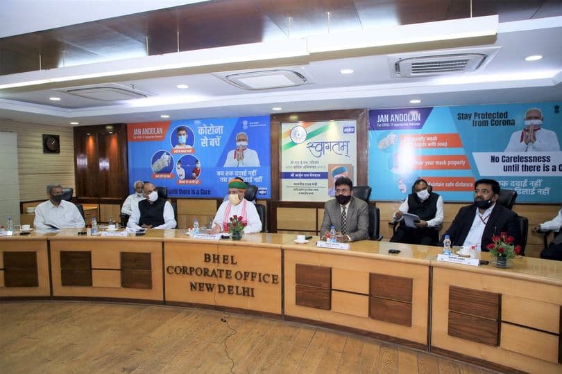 Shri Arjun Ram Meghwal Union Minister of State reviews Performance of BHEL