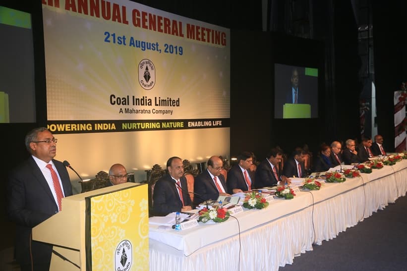 Coal India Limited held its 45th Annual General Meeting on 21st August 2019