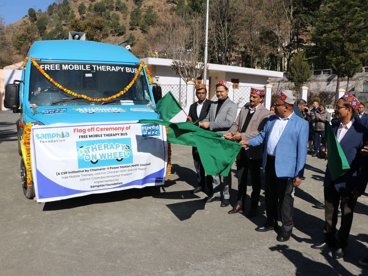 PSU CSR: NHPC with Samphia Foundation flagged off free mobile therapy van