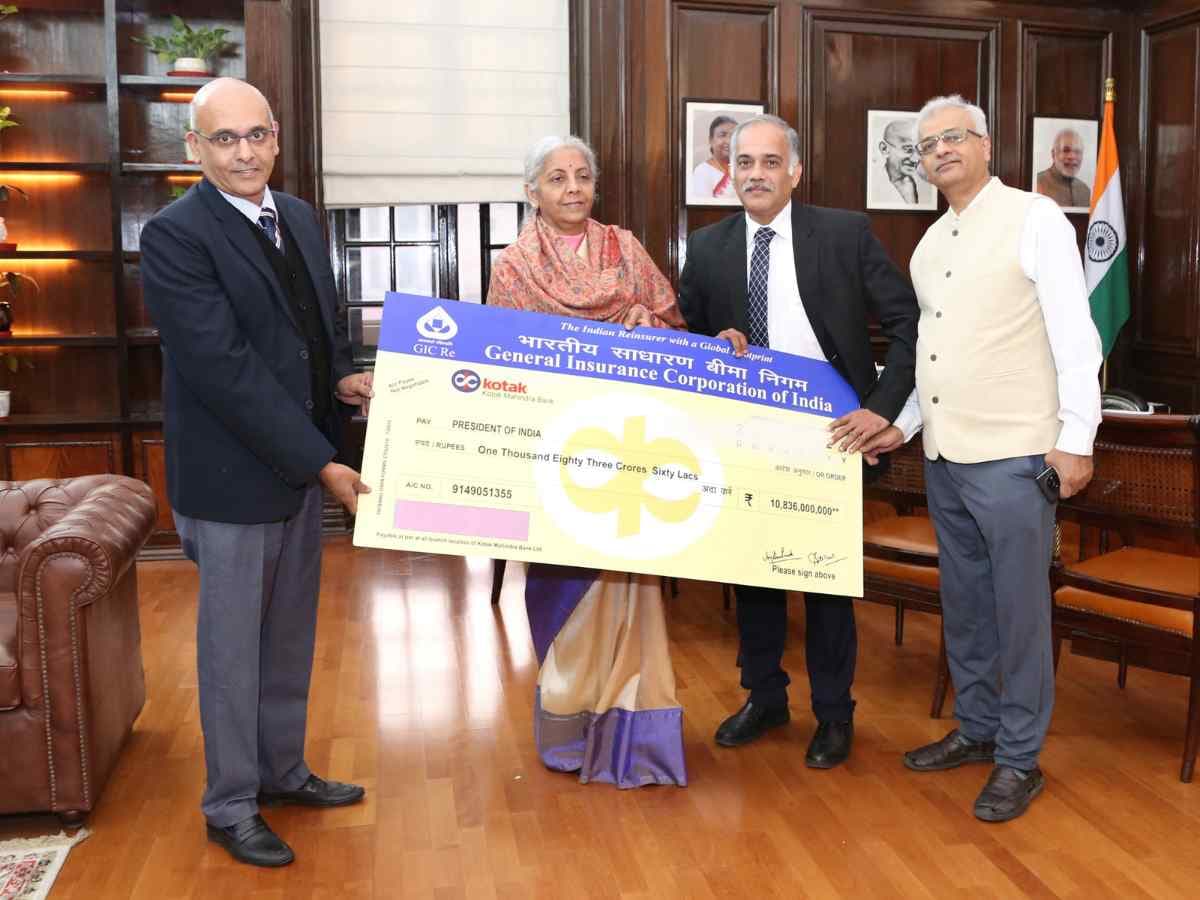 GIC Re Announces Dividend Payout of Rs 1083.60 Cr for FY 2022-23