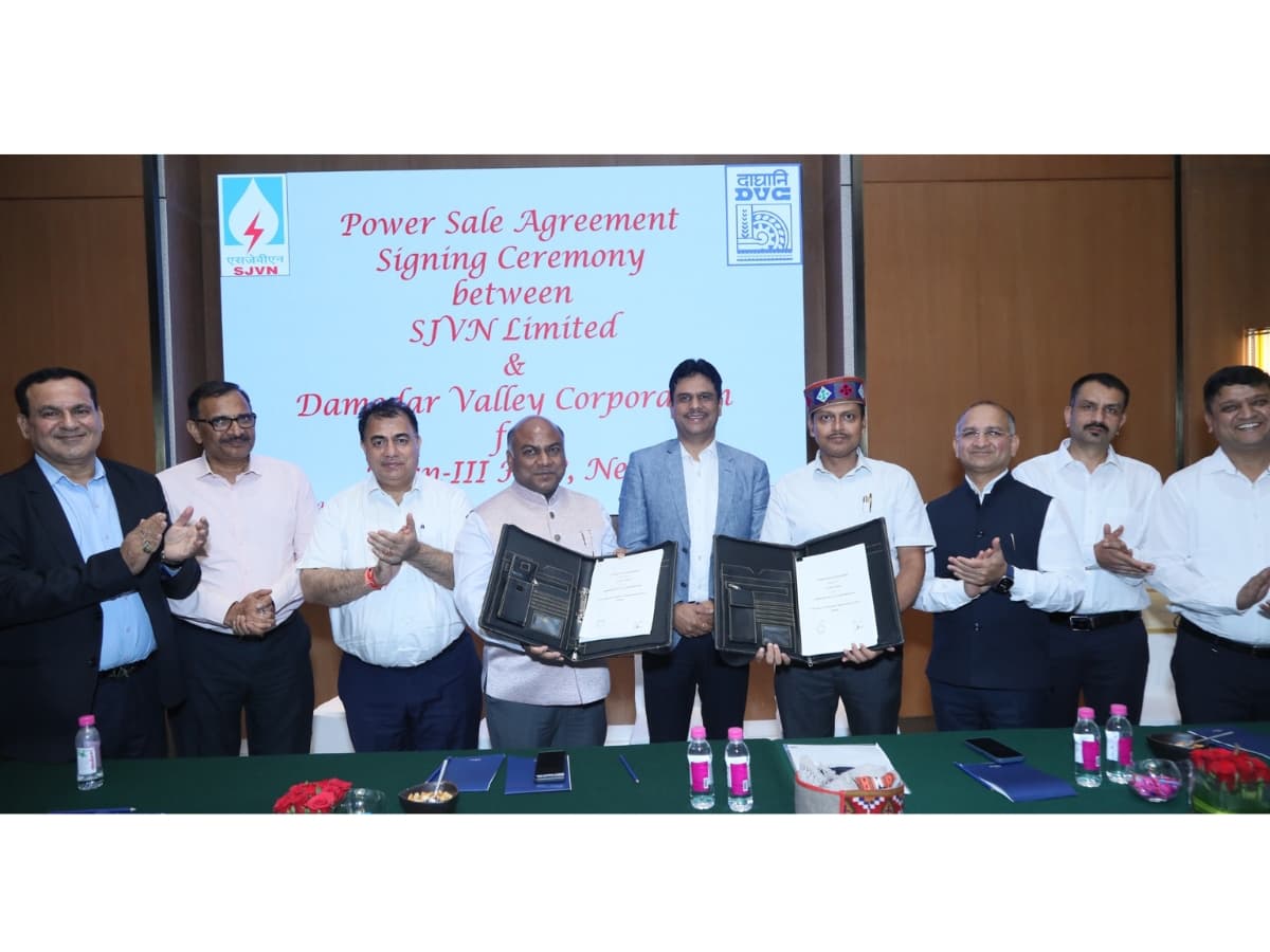 SJVN Signs Power Sale Agreement with DVC for Arun-III HEP