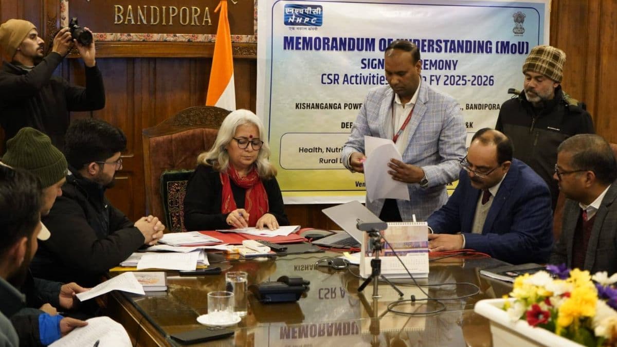 NHPC Kishanganga Power Station Signs ₹2.77 Crore CSR MoU in Bandipora