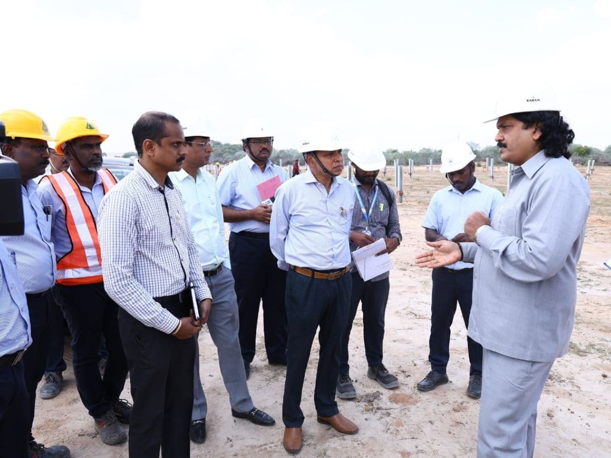 NLCIL CMD reviews progress of 50 MW solar plant