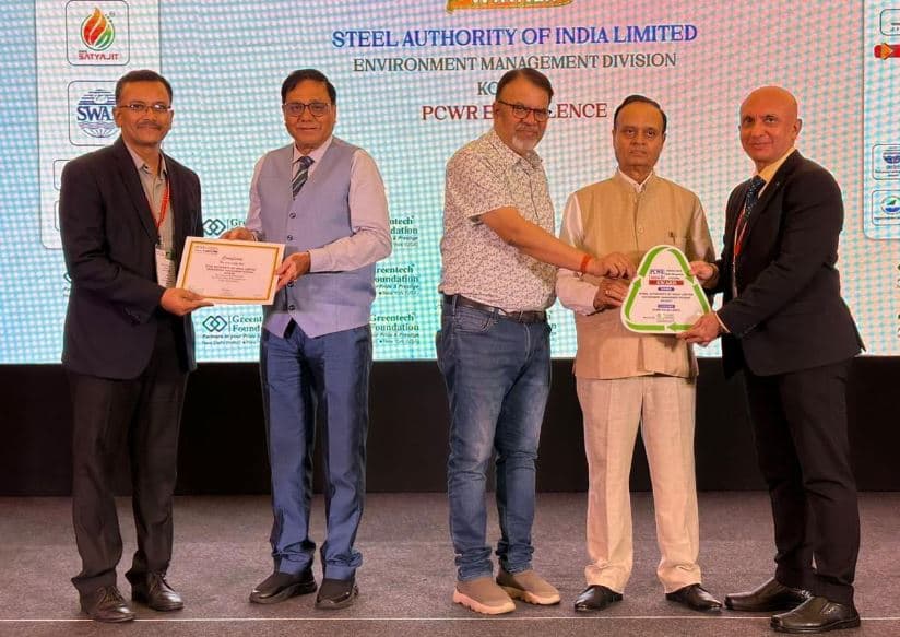 SAIL awarded with the  Greentech’s Pollution Control, Waste Management Award