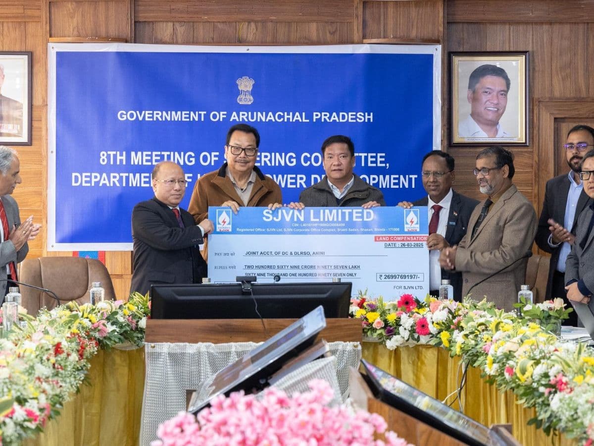 SJVN Releases Rs. 269.97 Crore as Land Compensation for 3097 MW Etalin HEP in Arunachal Pradesh