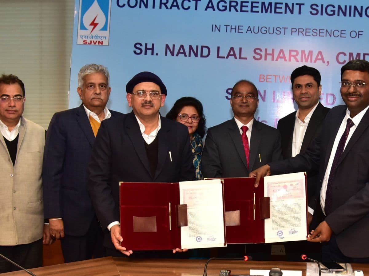 SJVN signs EPC Contract Agreement for 382 MW Sunni Dam Hydro Project
